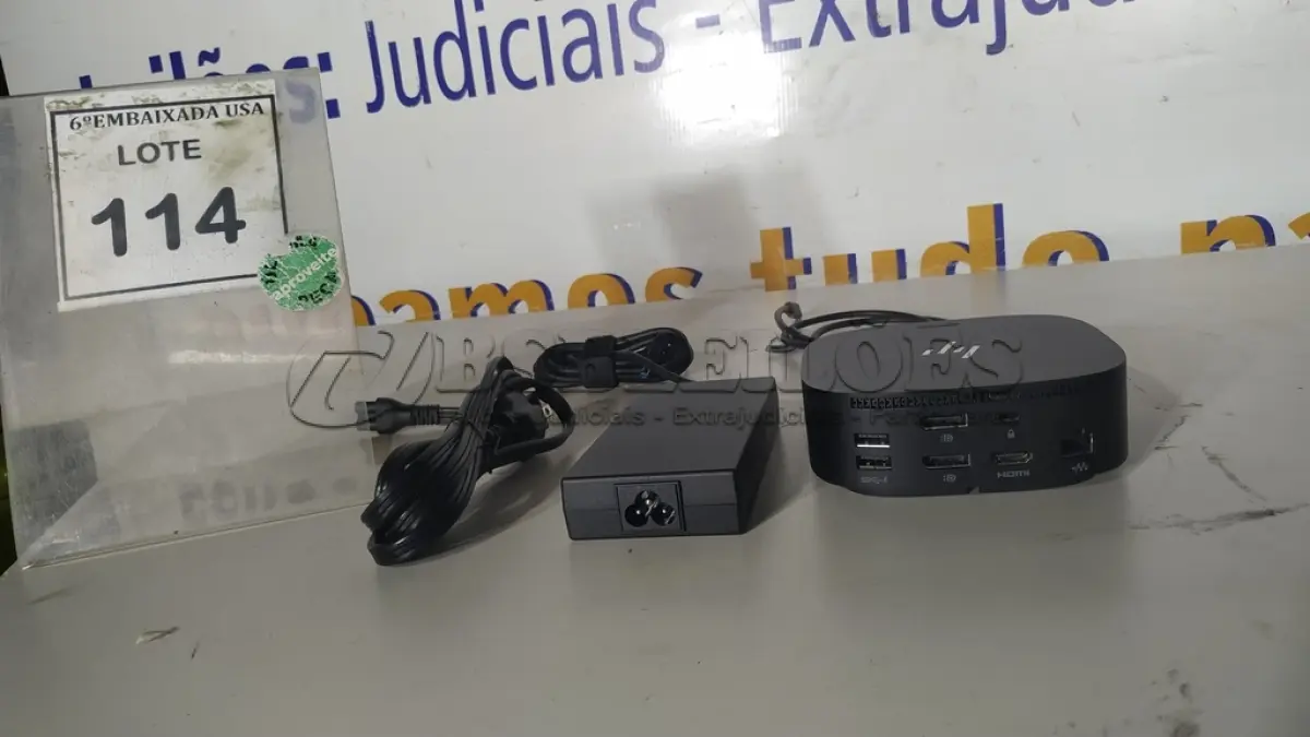 LOTE 114 - 01 DOCKING STATION HP HSN-IX02.(NOVO) (NO ESTADO EM QUE SE ENCONTRA. SUJEITO A AVARIAS OCULTAS/VISÍVEIS.)