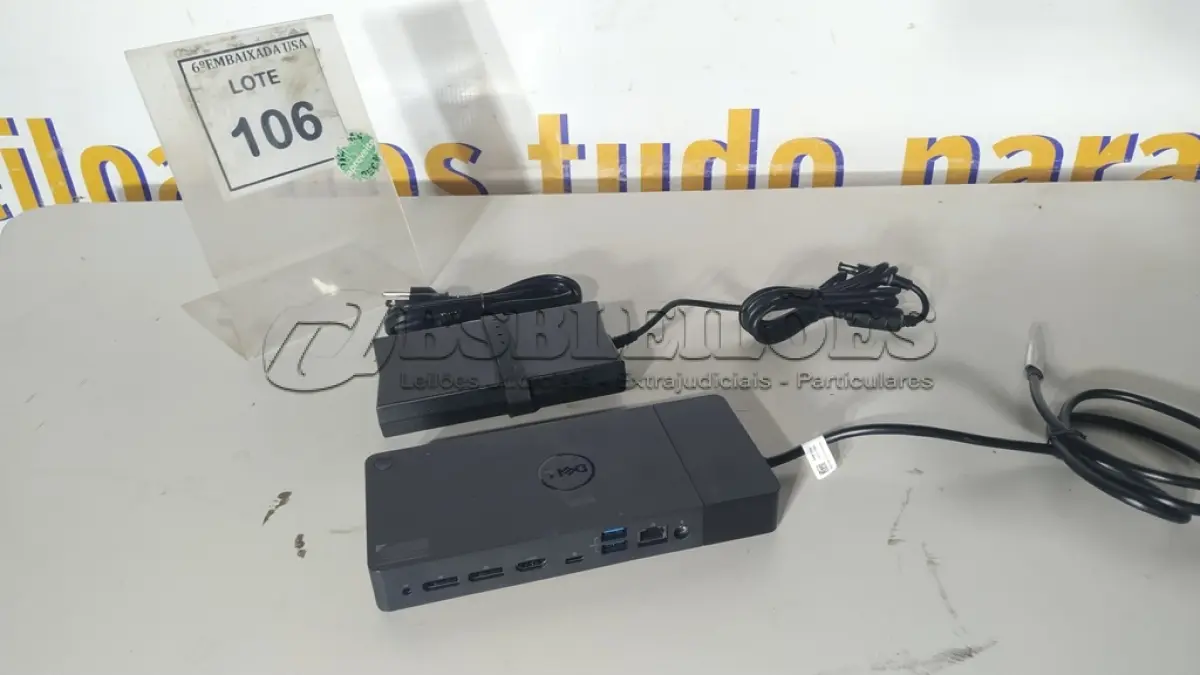 LOTE 106 - 01 DOCKING STATION DELL WD19 (NOVO).(NO ESTADO EM QUE SE ENCONTRA. SUJEITO A AVARIAS OCULTAS/VISÍVEIS.)