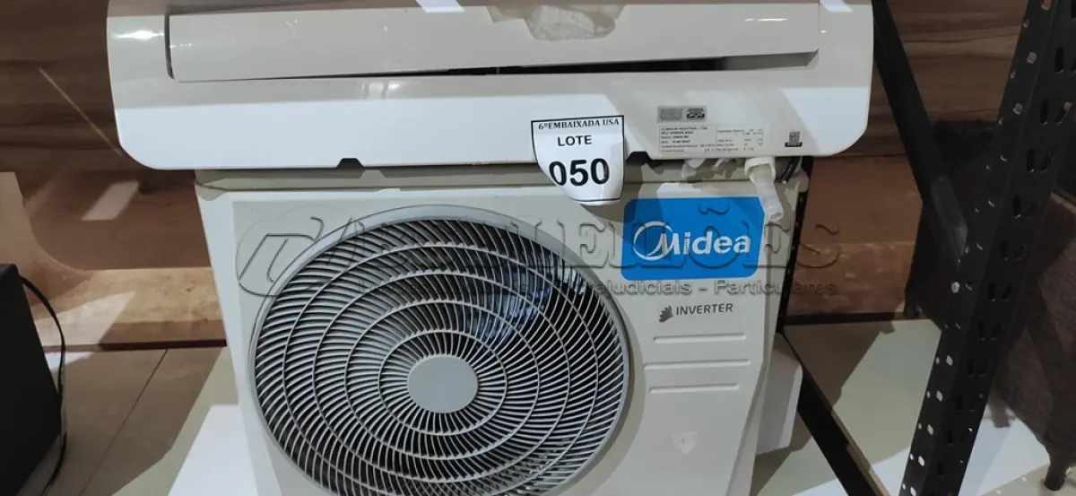 LOTE 050 - 01 AR CONDICIONADO MIDEA INVETER12. 000BTUS. (NO ESTADO EM QUE SE ENCONTRA. SUJEITO A AVARIAS OCULTAS/VISÍVEIS.) BF8501X