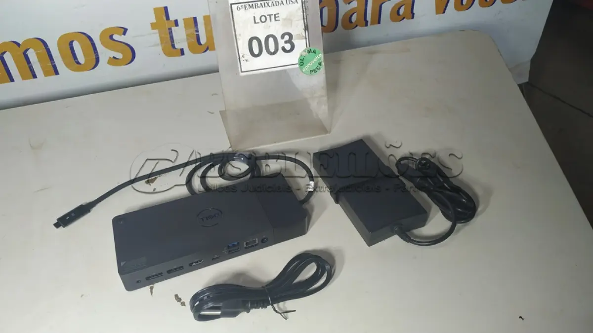 LOTE 003 - 01 DOCKING STATION DELL WD19 (NOVO).(NO ESTADO EM QUE SE ENCONTRA. SUJEITO A AVARIAS OCULTAS/VISÍVEIS.)