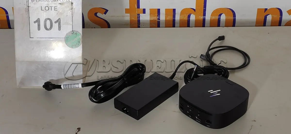 LOTE 101 - 01 DOCKING STATION HP HSN-IX02.(NOVO) (NO ESTADO EM QUE SE ENCONTRA. SUJEITO A AVARIAS OCULTAS/VISÍVEIS.)