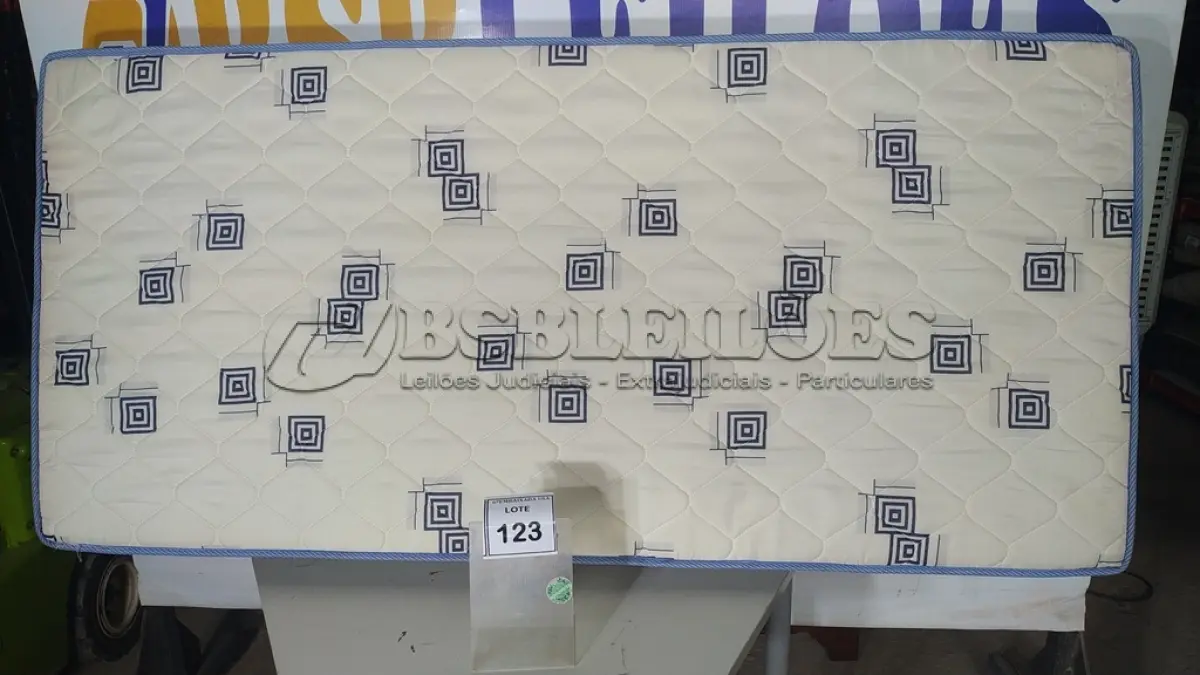 LOTE 123 - 01 COLCHÃO SOLTEIRO 1,88CM X 0,88CM. (NO ESTADO EM QUE SE ENCONTRA. SUJEITO A AVARIAS OCULTAS/VISÍVEIS.) BJ7224Y