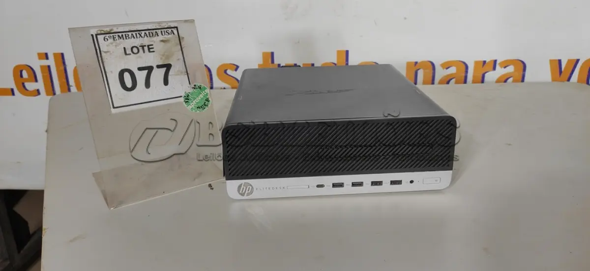 LOTE 077 - 01 CPU HP ELITEDESK COM 16GB DE MEMORIA RAM . (NO ESTADO EM QUE SE ENCONTRA. SUJEITO A AVARIAS OCULTAS/VISÍVEIS.) MXL9341YK6