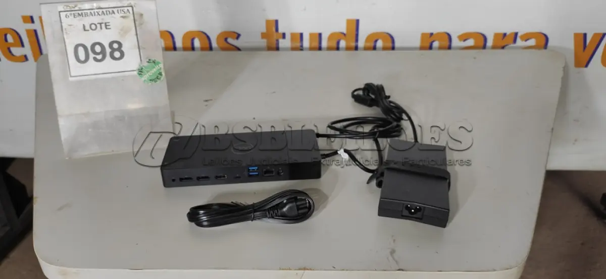 LOTE 098 - 01 DOCKING STATION DELL WD19 (NOVO).(NO ESTADO EM QUE SE ENCONTRA. SUJEITO A AVARIAS OCULTAS/VISÍVEIS.)