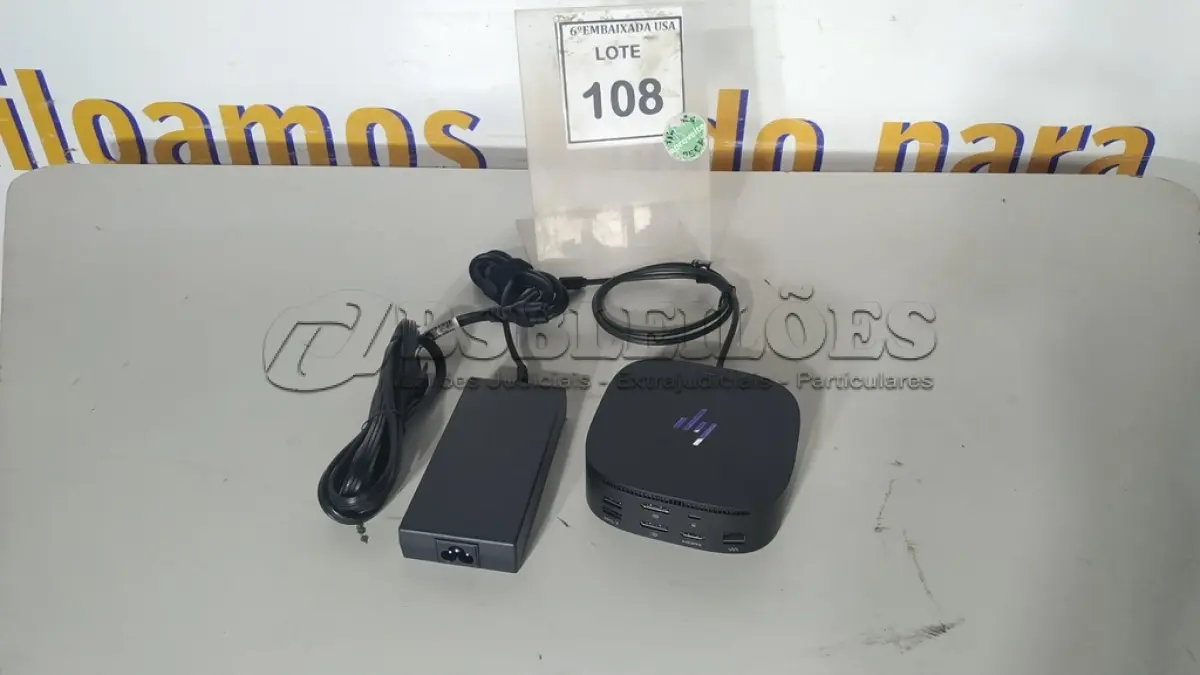 LOTE 108 - 01 DOCKING STATION HP HSN-IX02.(NOVO) (NO ESTADO EM QUE SE ENCONTRA. SUJEITO A AVARIAS OCULTAS/VISÍVEIS.)