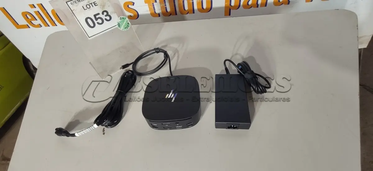 LOTE 053 - 01 DOCKING STATION HP HSN-IX02.(NOVO) (NO ESTADO EM QUE SE ENCONTRA. SUJEITO A AVARIAS OCULTAS/VISÍVEIS.)