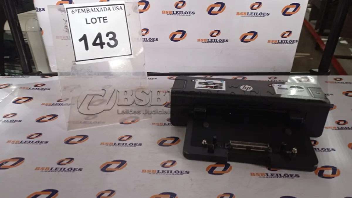 LOTE 143 - 01 DOCKING STATION HP. (NO ESTADO EM QUE SE ENCONTRA. SUJEITO A AVARIAS OCULTAS/VISÍVEIS.) CNU343X6KN