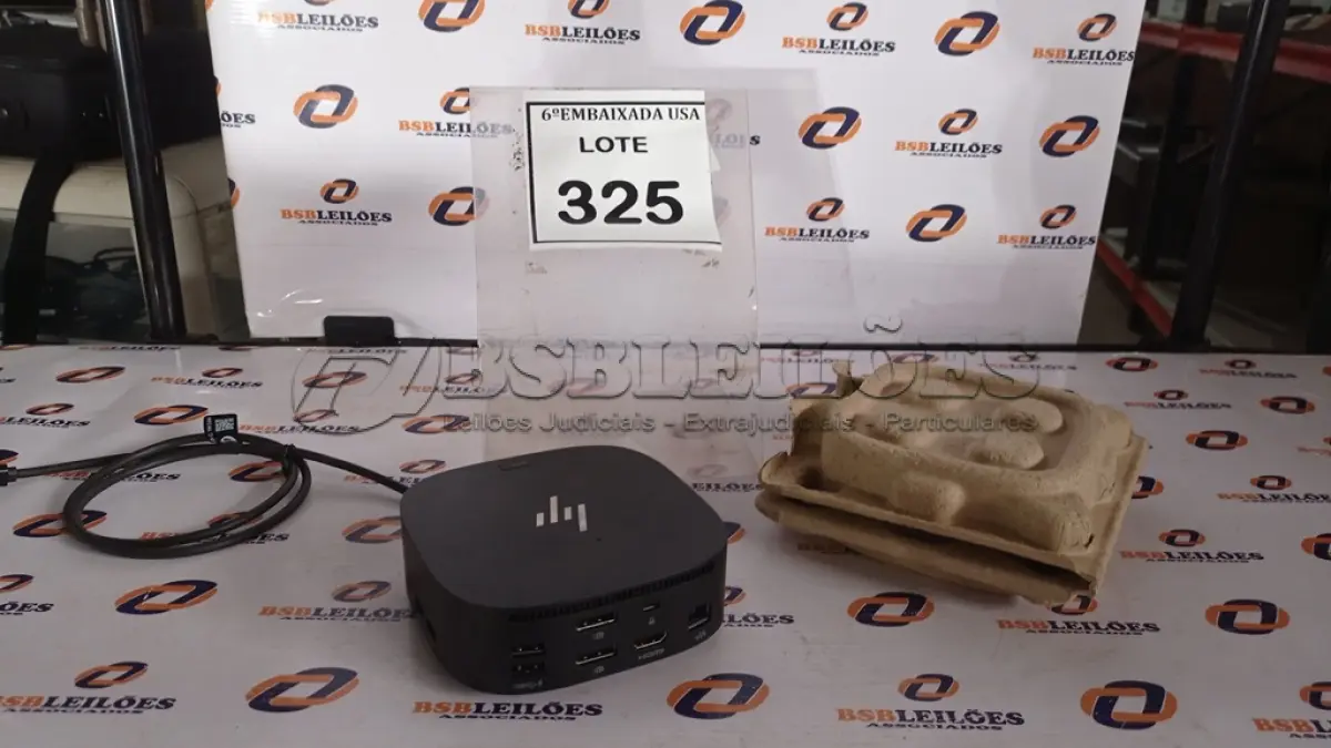 LOTE 325 - 01 DOCKING STATION HP HSN-IX02.(NOVO) (NO ESTADO EM QUE SE ENCONTRA. SUJEITO A AVARIAS OCULTAS/VISÍVEIS.)