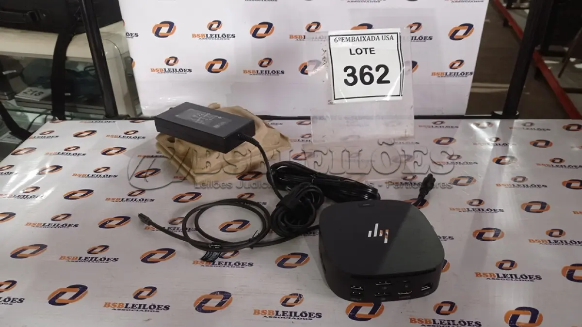LOTE 362 - 01 DOCKING STATION HP HSN-IX02.(NOVO) (NO ESTADO EM QUE SE ENCONTRA. SUJEITO A AVARIAS OCULTAS/VISÍVEIS.)