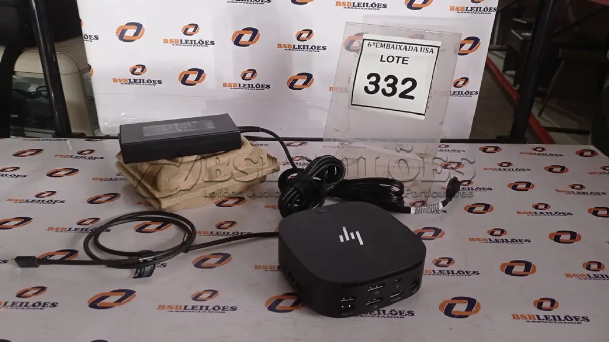 LOTE 332 - 01 DOCKING STATION HP HSN-IX02.(NOVO) (NO ESTADO EM QUE SE ENCONTRA. SUJEITO A AVARIAS OCULTAS/VISÍVEIS.)