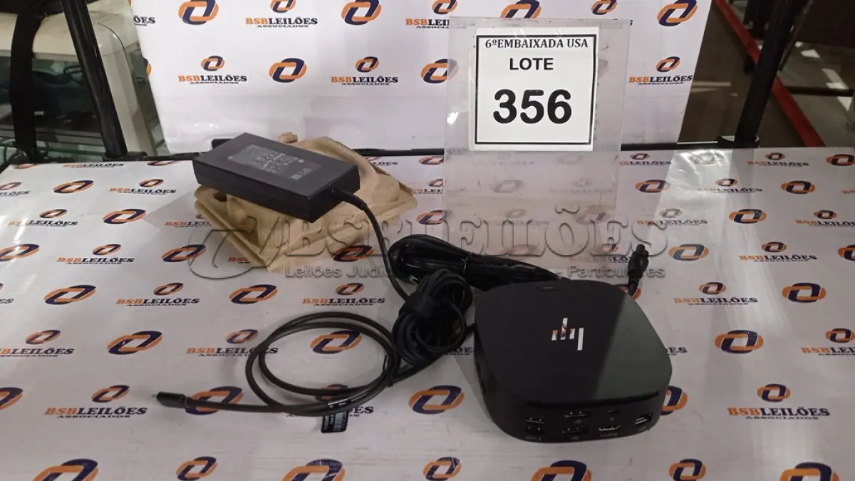 LOTE 356 - 01 DOCKING STATION HP HSN-IX02.(NOVO) (NO ESTADO EM QUE SE ENCONTRA. SUJEITO A AVARIAS OCULTAS/VISÍVEIS.)