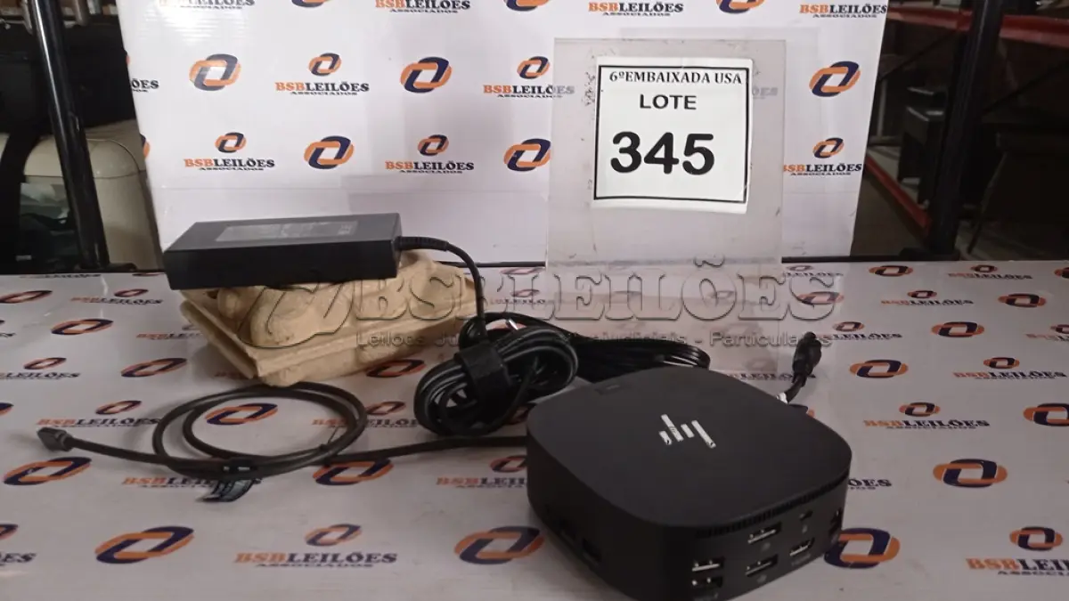 LOTE 345 - 01 DOCKING STATION HP HSN-IX02.(NOVO) (NO ESTADO EM QUE SE ENCONTRA. SUJEITO A AVARIAS OCULTAS/VISÍVEIS.)