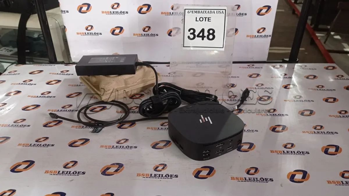 LOTE 348 - 01 DOCKING STATION HP HSN-IX02.(NOVO) (NO ESTADO EM QUE SE ENCONTRA. SUJEITO A AVARIAS OCULTAS/VISÍVEIS.)