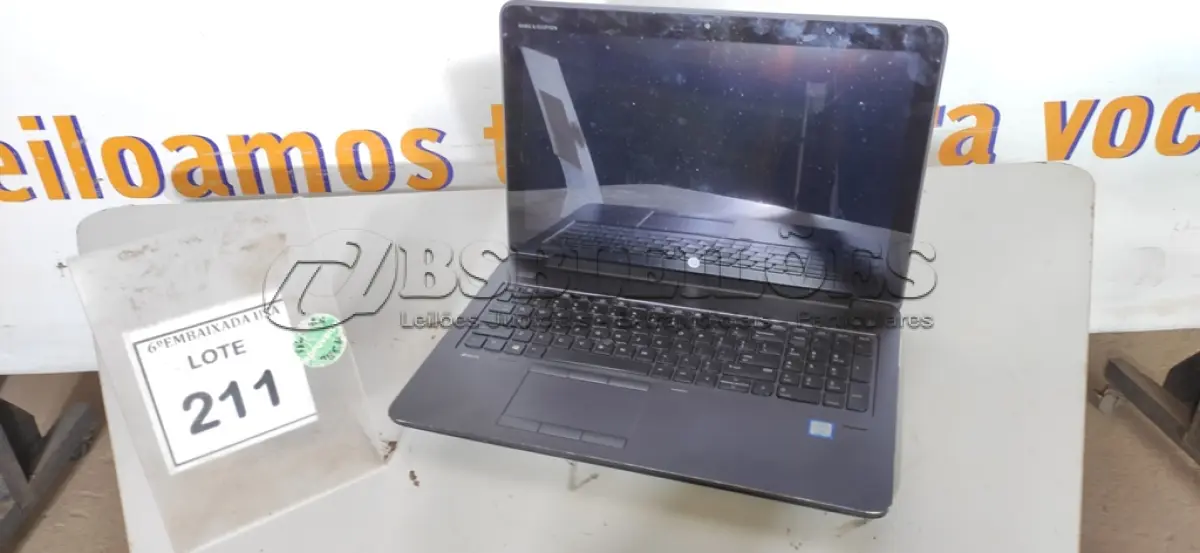 LOTE 211 - 01 NOTEBOOK HP ZBOOK CORE I7 7º GERAÇÃO SEM FONTE. (NO ESTADO EM QUE SE ENCONTRA. SUJEITO A AVARIAS OCULTAS/VISÍVEIS.) ICE00000227670