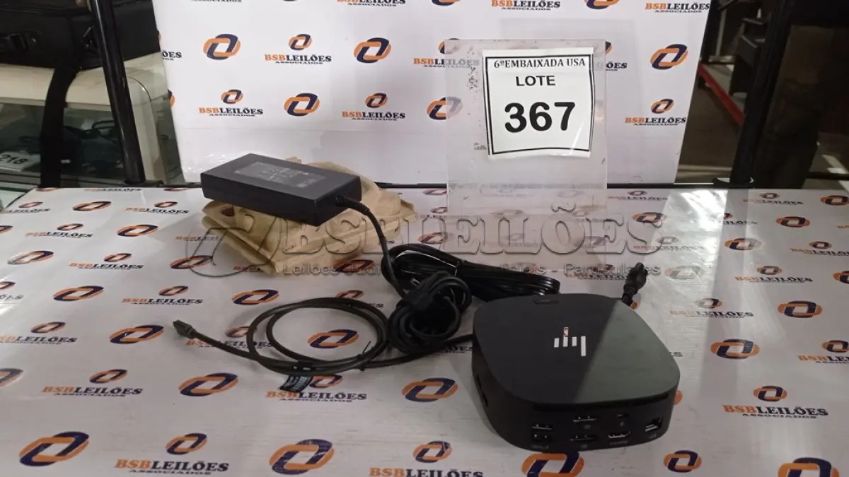 LOTE 367 - 01 DOCKING STATION HP HSN-IX02.(NOVO) (NO ESTADO EM QUE SE ENCONTRA. SUJEITO A AVARIAS OCULTAS/VISÍVEIS.)
