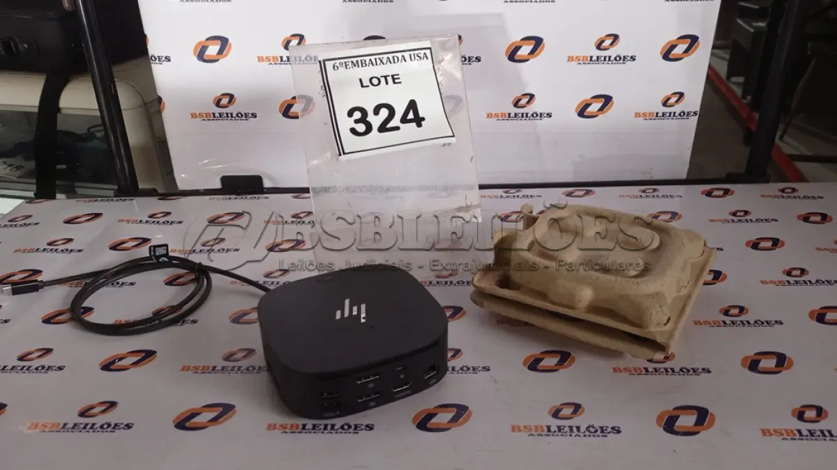 LOTE 324 - 01 DOCKING STATION HP HSN-IX02.(NOVO) (NO ESTADO EM QUE SE ENCONTRA. SUJEITO A AVARIAS OCULTAS/VISÍVEIS.)