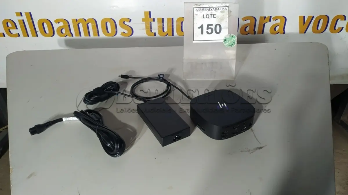 LOTE 150 - 01 DOCKING STATION HP HSN-IX02. (NOVO) (NO ESTADO EM QUE SE ENCONTRA. SUJEITO A AVARIAS OCULTAS/VISÍVEIS.)
