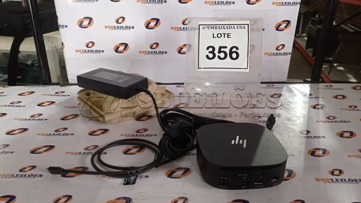 LOTE 356 - 01 DOCKING STATION HP HSN-IX02.(NOVO) (NO ESTADO EM QUE SE ENCONTRA. SUJEITO A AVARIAS OCULTAS/VISÍVEIS.)