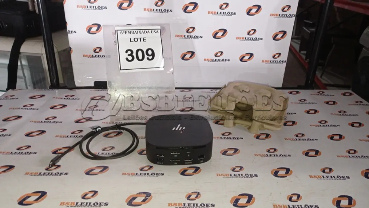 LOTE 309 - 01 DOCKING STATION HP HSN-IX02.(NOVO) (NO ESTADO EM QUE SE ENCONTRA. SUJEITO A AVARIAS OCULTAS/VISÍVEIS.)