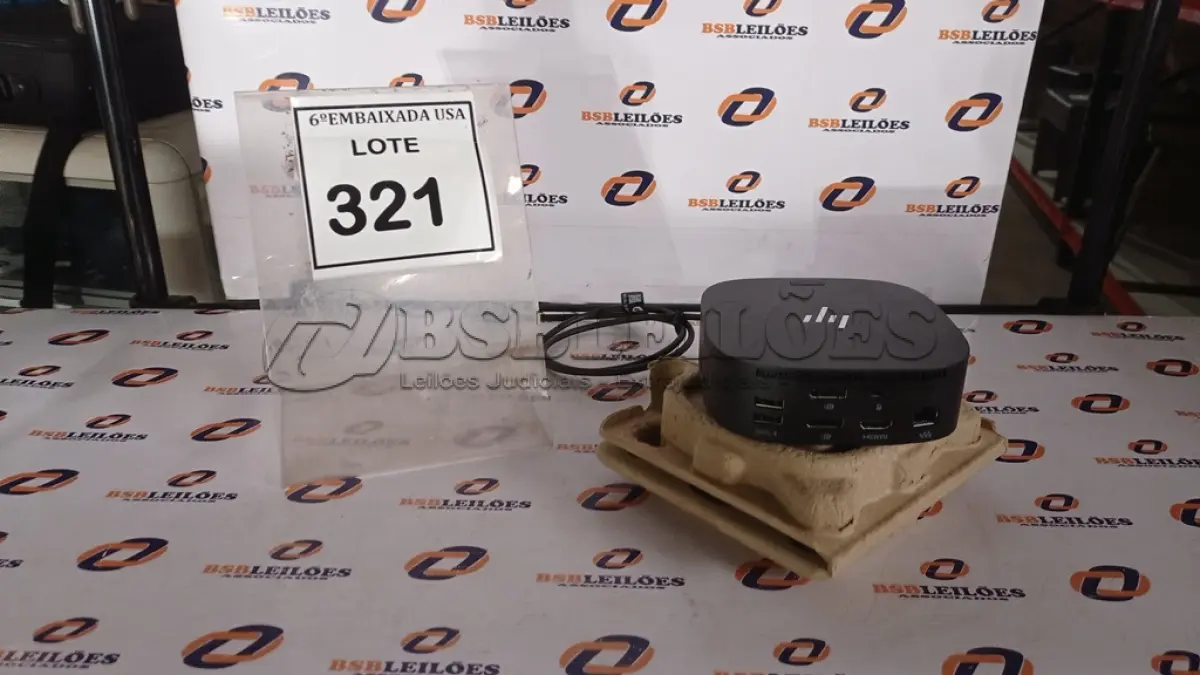 LOTE 321 - 01 DOCKING STATION HP HSN-IX02.(NOVO) (NO ESTADO EM QUE SE ENCONTRA. SUJEITO A AVARIAS OCULTAS/VISÍVEIS.)