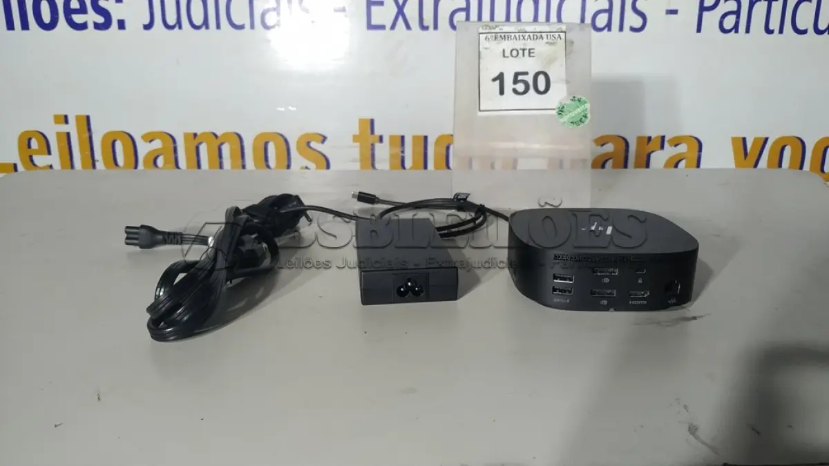 LOTE 150 - 01 DOCKING STATION HP HSN-IX02. (NOVO) (NO ESTADO EM QUE SE ENCONTRA. SUJEITO A AVARIAS OCULTAS/VISÍVEIS.)