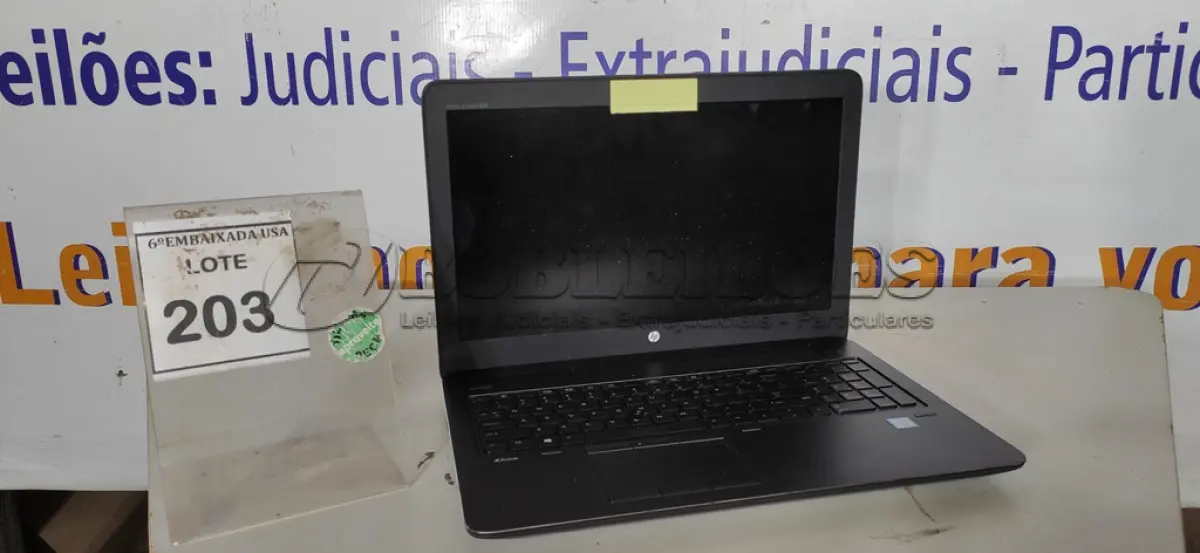 LOTE 203 - 01 NOTEBOOK HP ZBOOK CORE I5 7º GERAÇÃO SEM FONTE. (NO ESTADO EM QUE SE ENCONTRA. SUJEITO A AVARIAS OCULTAS/VISÍVEIS.) ICE00000227663