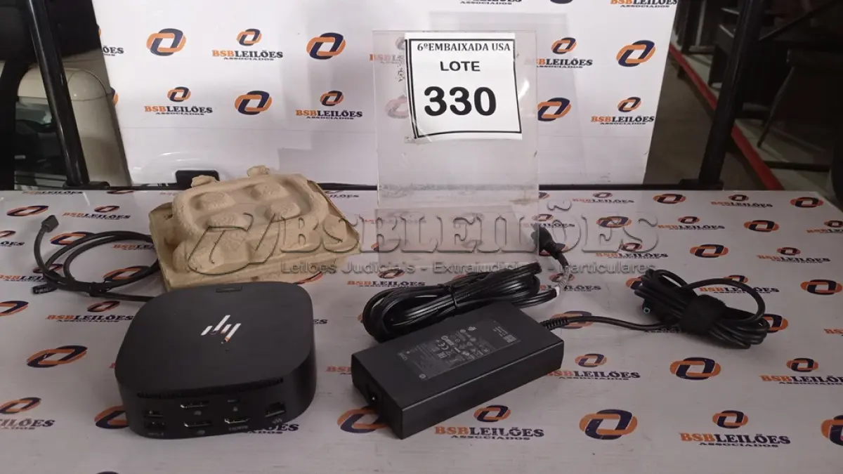 LOTE 330 - 01 DOCKING STATION HP HSN-IX02.(NOVO) (NO ESTADO EM QUE SE ENCONTRA. SUJEITO A AVARIAS OCULTAS/VISÍVEIS.)