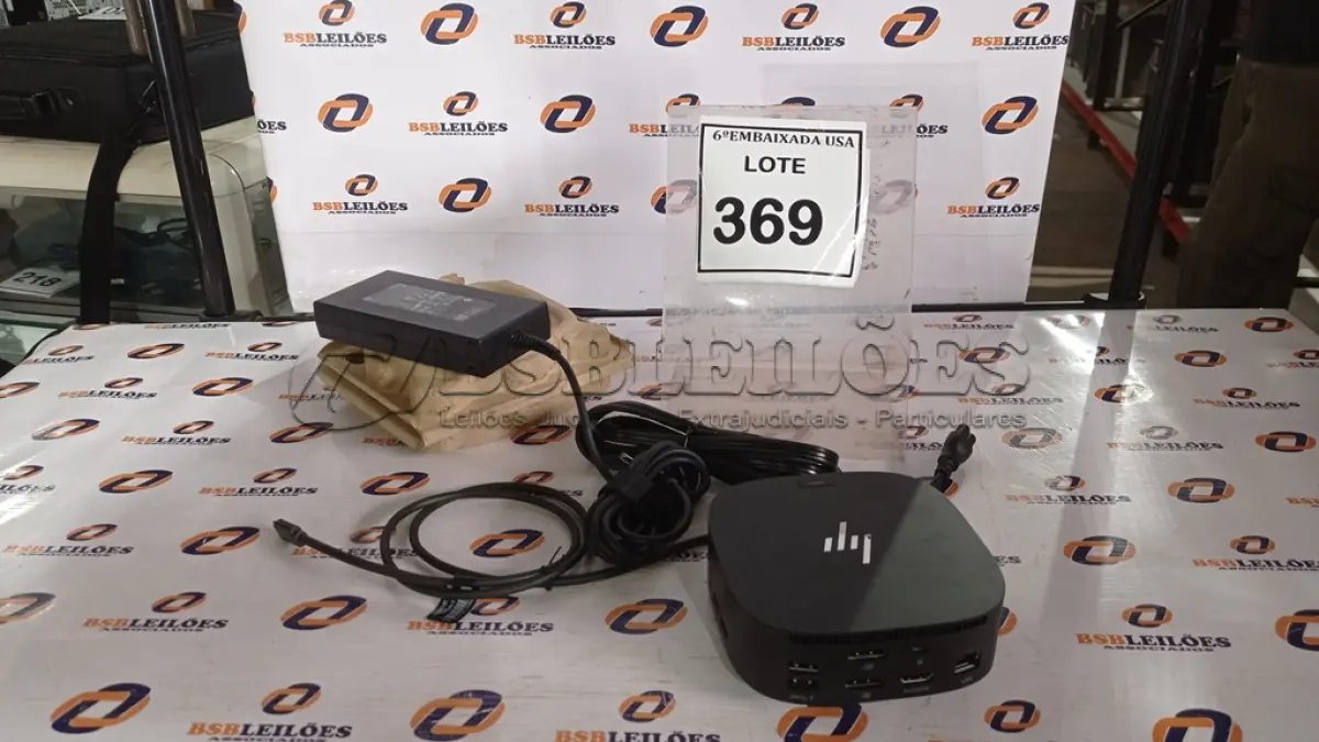 LOTE 369 - 01 DOCKING STATION HP HSN-IX02.(NOVO) (NO ESTADO EM QUE SE ENCONTRA. SUJEITO A AVARIAS OCULTAS/VISÍVEIS.)