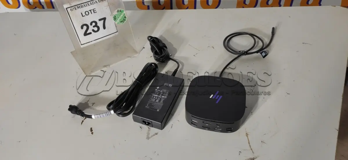 LOTE 237 - 01 DOCKING STATION HP HSN-IX02. (NOVO) (NO ESTADO EM QUE SE ENCONTRA. SUJEITO A AVARIAS OCULTAS/VISÍVEIS.)