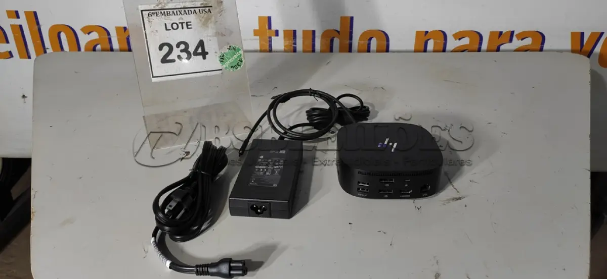LOTE 234 - 01 DOCKING STATION HP HSN-IX02. (NOVO) (NO ESTADO EM QUE SE ENCONTRA. SUJEITO A AVARIAS OCULTAS/VISÍVEIS.)
