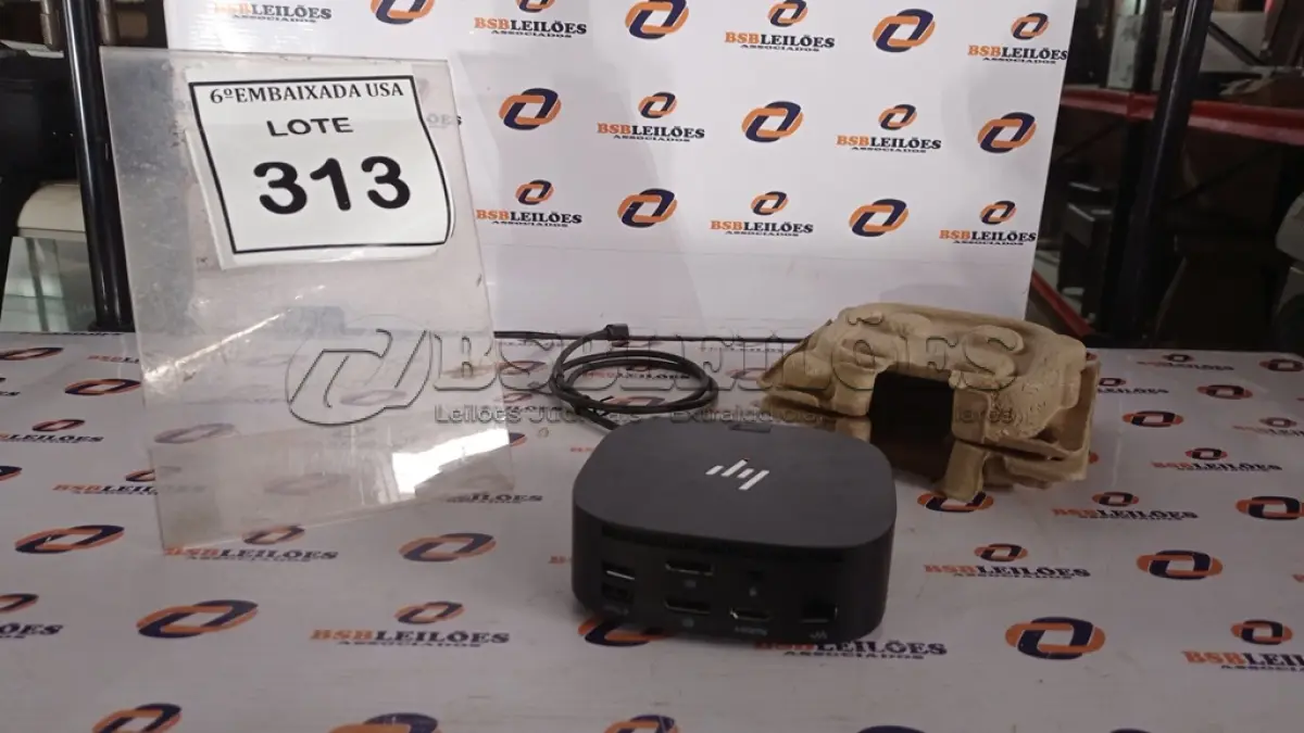 LOTE 313 - 01 DOCKING STATION HP HSN-IX02.(NOVO) (NO ESTADO EM QUE SE ENCONTRA. SUJEITO A AVARIAS OCULTAS/VISÍVEIS.)