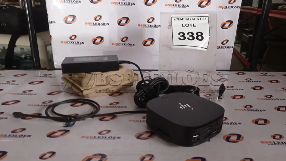 LOTE 338 - 01 DOCKING STATION HP HSN-IX02.(NOVO) (NO ESTADO EM QUE SE ENCONTRA. SUJEITO A AVARIAS OCULTAS/VISÍVEIS.)
