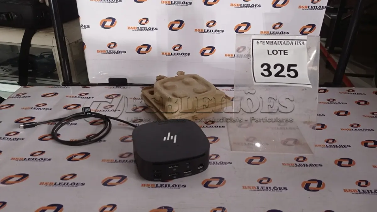 LOTE 325 - 01 DOCKING STATION HP HSN-IX02.(NOVO) (NO ESTADO EM QUE SE ENCONTRA. SUJEITO A AVARIAS OCULTAS/VISÍVEIS.)