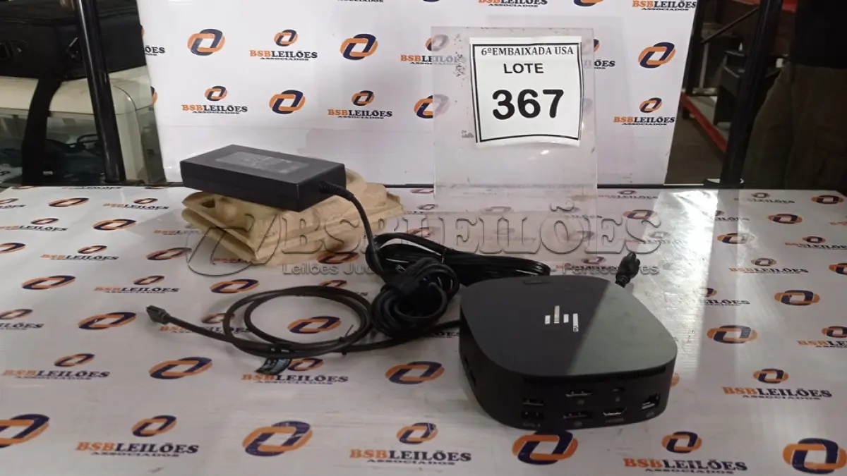 LOTE 367 - 01 DOCKING STATION HP HSN-IX02.(NOVO) (NO ESTADO EM QUE SE ENCONTRA. SUJEITO A AVARIAS OCULTAS/VISÍVEIS.)