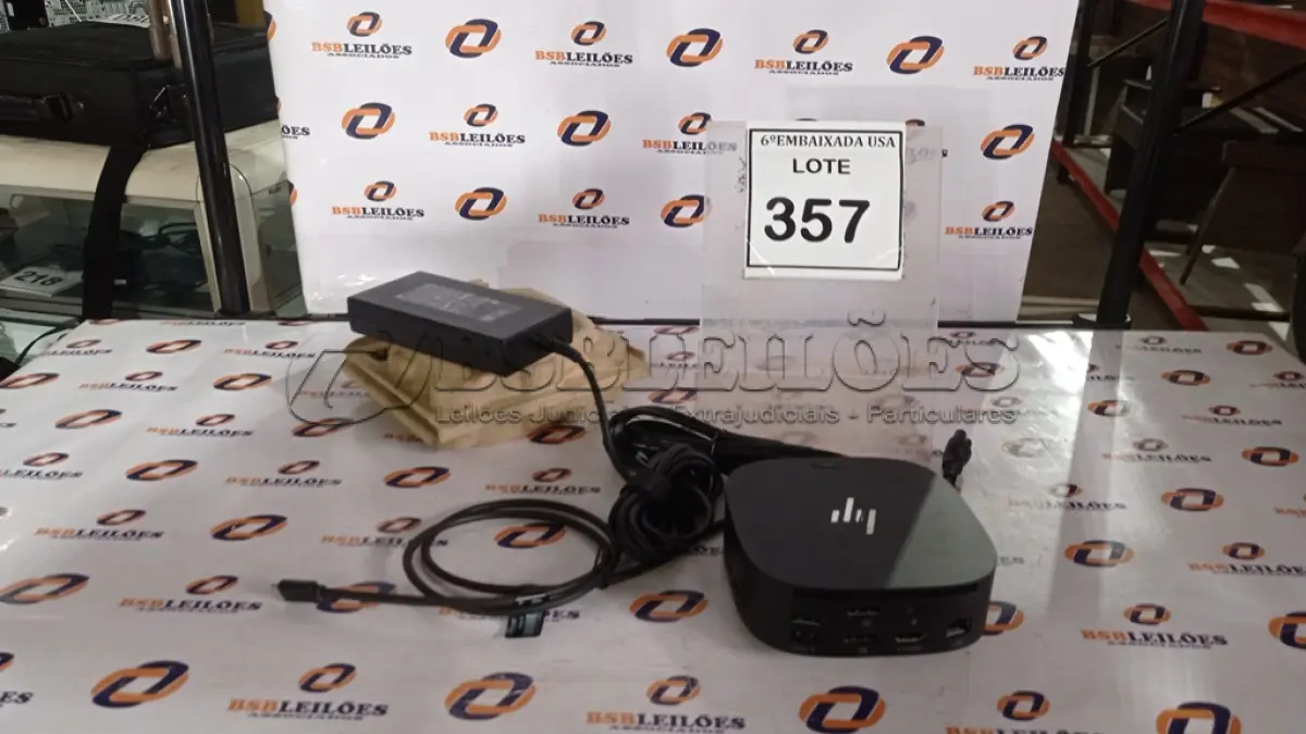 LOTE 357 - 01 DOCKING STATION HP HSN-IX02.(NOVO) (NO ESTADO EM QUE SE ENCONTRA. SUJEITO A AVARIAS OCULTAS/VISÍVEIS.)