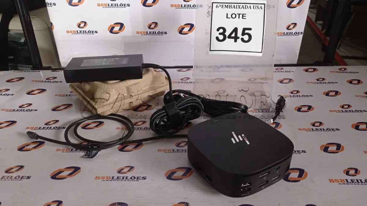 LOTE 345 - 01 DOCKING STATION HP HSN-IX02.(NOVO) (NO ESTADO EM QUE SE ENCONTRA. SUJEITO A AVARIAS OCULTAS/VISÍVEIS.)