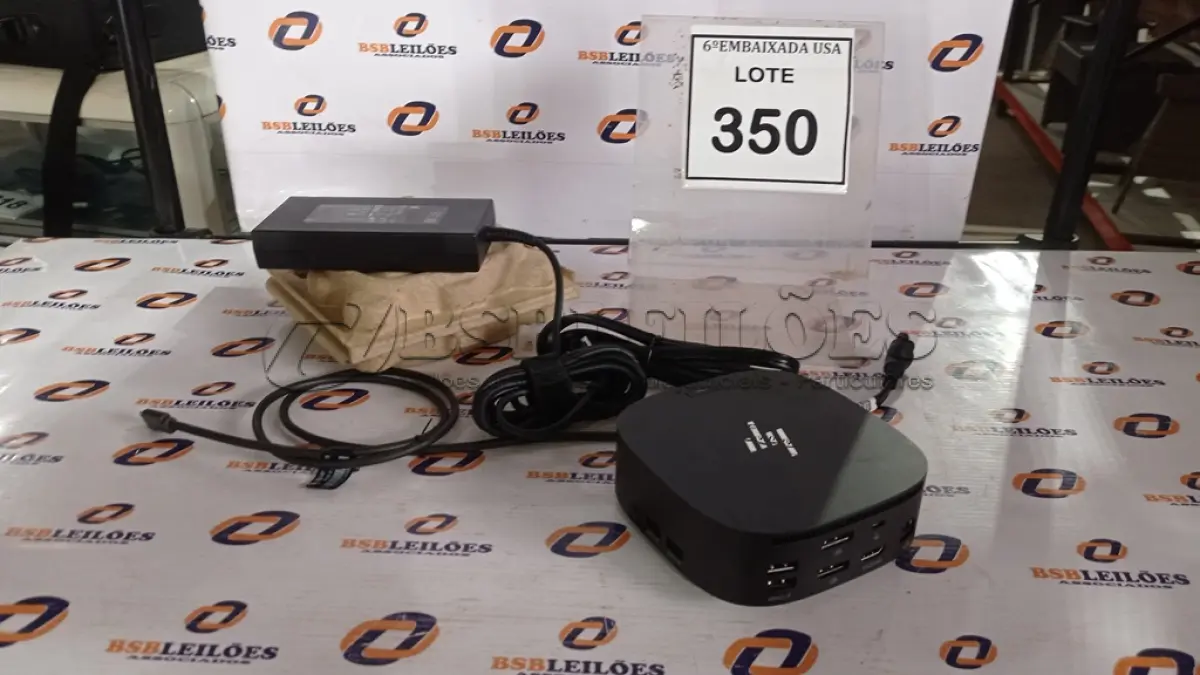 LOTE 350 - 01 DOCKING STATION HP HSN-IX02.(NOVO) (NO ESTADO EM QUE SE ENCONTRA. SUJEITO A AVARIAS OCULTAS/VISÍVEIS.)