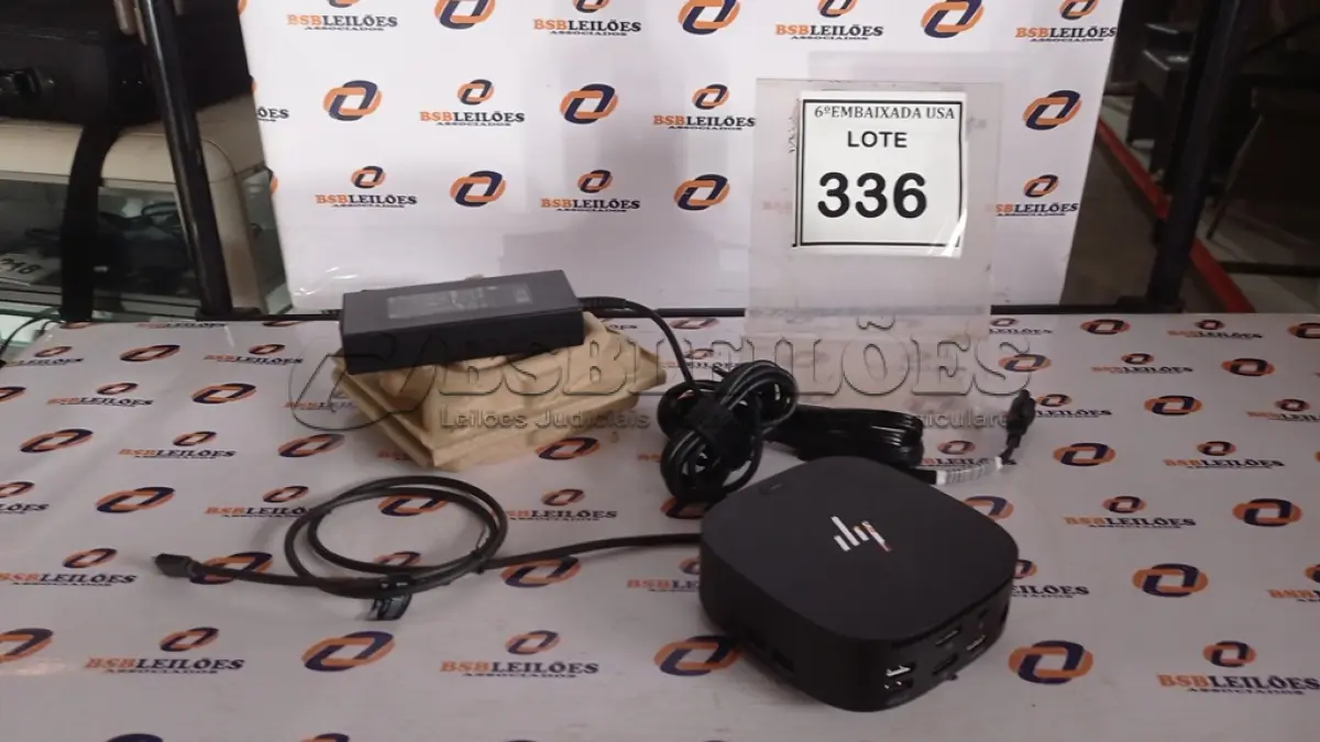 LOTE 336 - 01 DOCKING STATION HP HSN-IX02.(NOVO) (NO ESTADO EM QUE SE ENCONTRA. SUJEITO A AVARIAS OCULTAS/VISÍVEIS.)