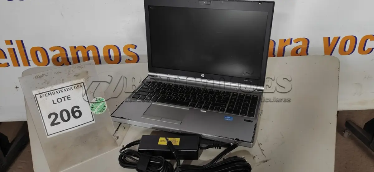 LOTE 206 - 01 NOTEBOOK HP  ELITE BOOK 8560P CORE I5 COM FONTE. (NO ESTADO EM QUE SE ENCONTRA. SUJEITO A AVARIAS OCULTAS/VISÍVEIS.) ICE00000189718