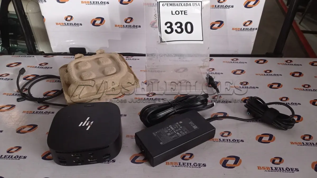 LOTE 330 - 01 DOCKING STATION HP HSN-IX02.(NOVO) (NO ESTADO EM QUE SE ENCONTRA. SUJEITO A AVARIAS OCULTAS/VISÍVEIS.)