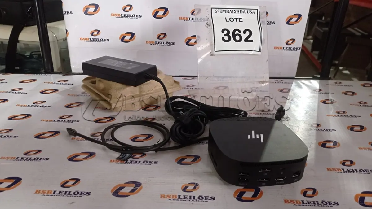 LOTE 362 - 01 DOCKING STATION HP HSN-IX02.(NOVO) (NO ESTADO EM QUE SE ENCONTRA. SUJEITO A AVARIAS OCULTAS/VISÍVEIS.)