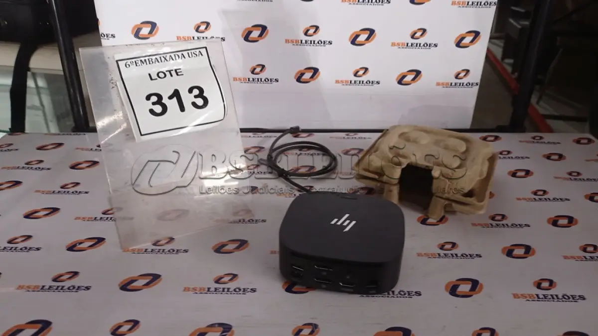 LOTE 313 - 01 DOCKING STATION HP HSN-IX02.(NOVO) (NO ESTADO EM QUE SE ENCONTRA. SUJEITO A AVARIAS OCULTAS/VISÍVEIS.)