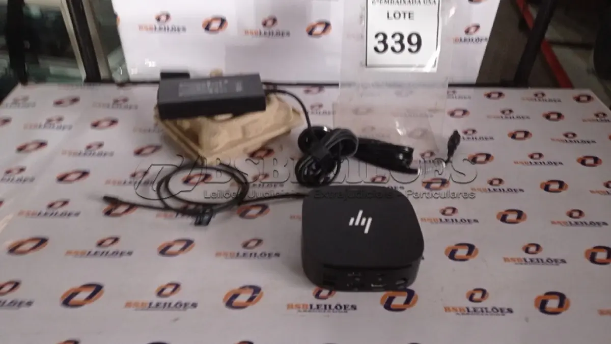 LOTE 339 - 01 DOCKING STATION HP HSN-IX02.(NOVO) (NO ESTADO EM QUE SE ENCONTRA. SUJEITO A AVARIAS OCULTAS/VISÍVEIS.)