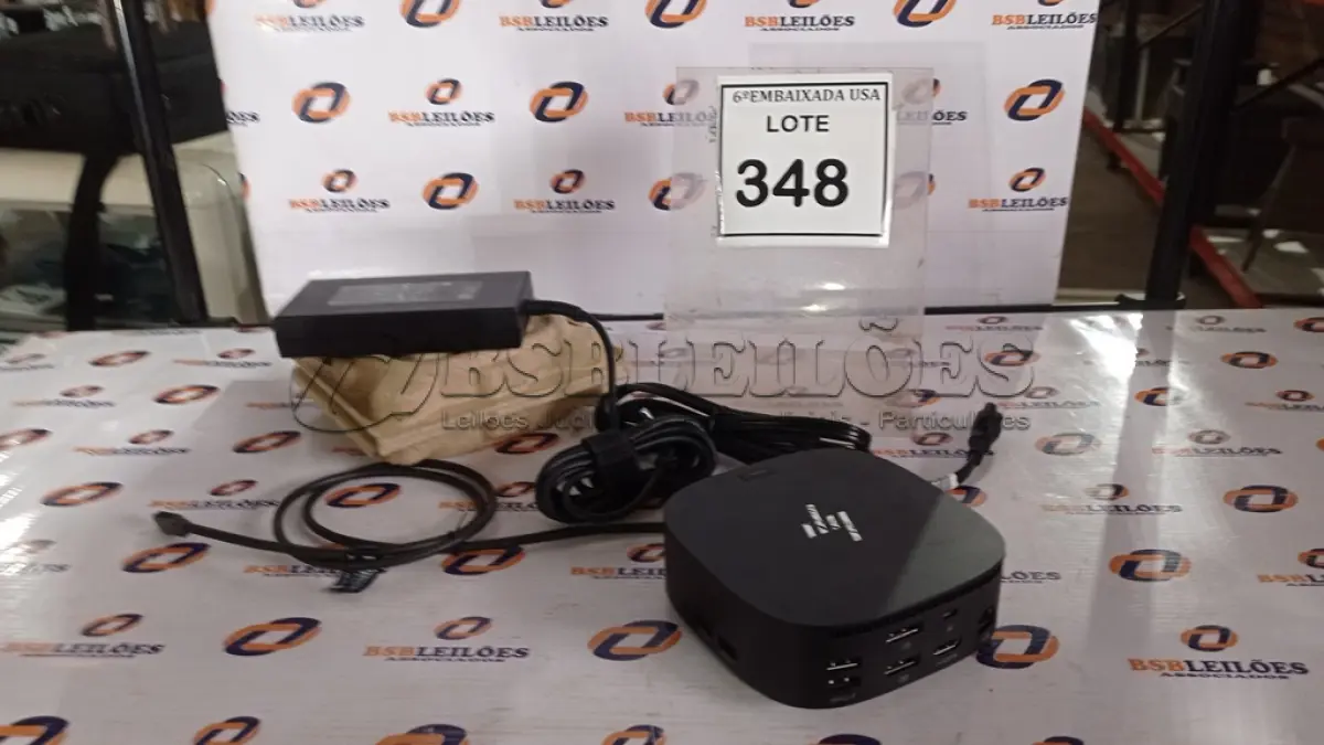 LOTE 348 - 01 DOCKING STATION HP HSN-IX02.(NOVO) (NO ESTADO EM QUE SE ENCONTRA. SUJEITO A AVARIAS OCULTAS/VISÍVEIS.)