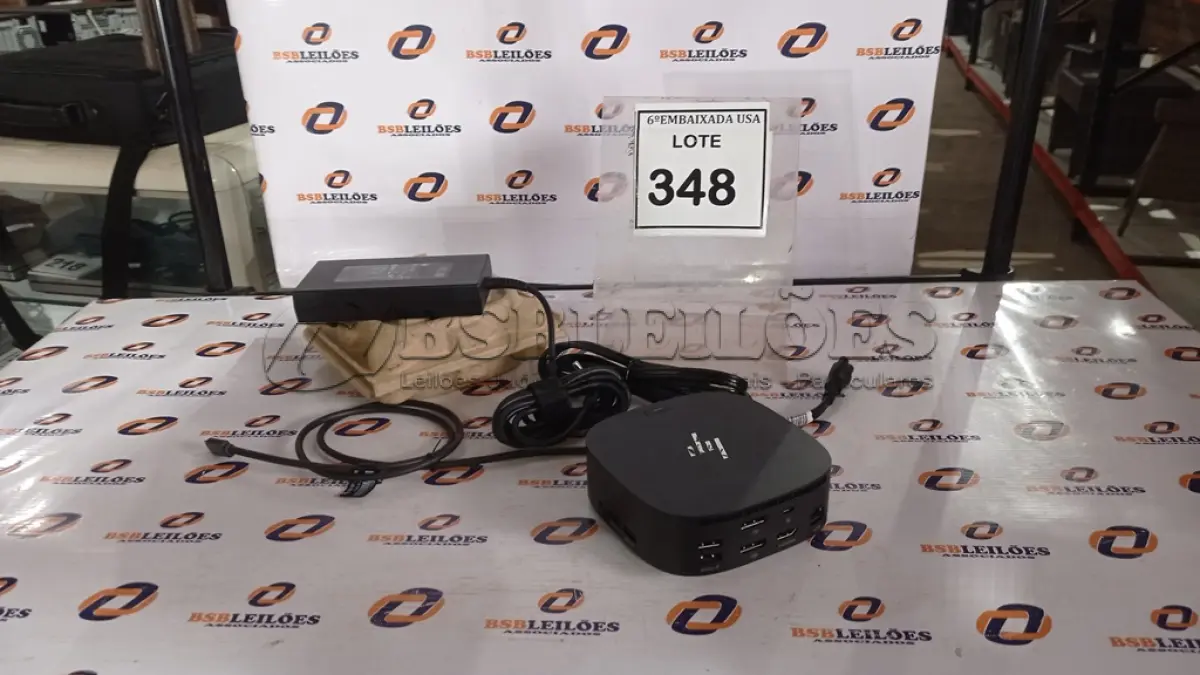 LOTE 348 - 01 DOCKING STATION HP HSN-IX02.(NOVO) (NO ESTADO EM QUE SE ENCONTRA. SUJEITO A AVARIAS OCULTAS/VISÍVEIS.)