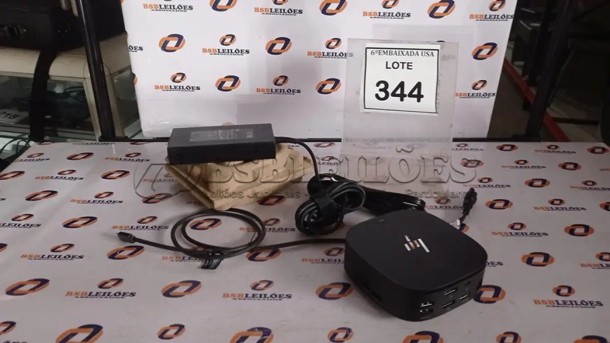 LOTE 344 - 01 DOCKING STATION HP HSN-IX02.(NOVO) (NO ESTADO EM QUE SE ENCONTRA. SUJEITO A AVARIAS OCULTAS/VISÍVEIS.)