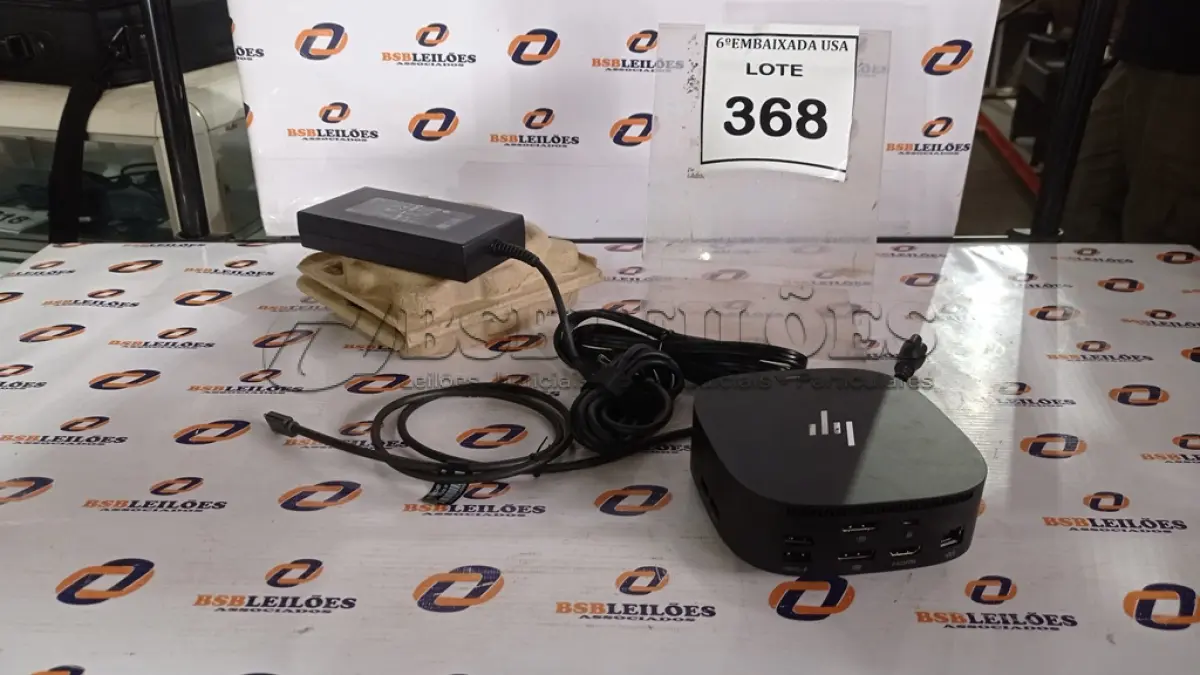LOTE 368 - 01 DOCKING STATION HP HSN-IX02.(NOVO) (NO ESTADO EM QUE SE ENCONTRA. SUJEITO A AVARIAS OCULTAS/VISÍVEIS.)
