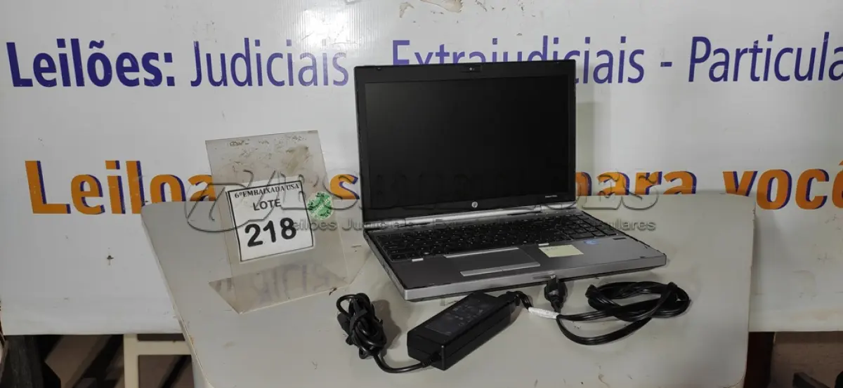 LOTE 218 - 01 NOTEBOOK HP ELITEBOOK 8560P CORE I5 COM FONTE. (NO ESTADO EM QUE SE ENCONTRA. SUJEITO A AVARIAS OCULTAS/VISÍVEIS.) ICE00000189992
