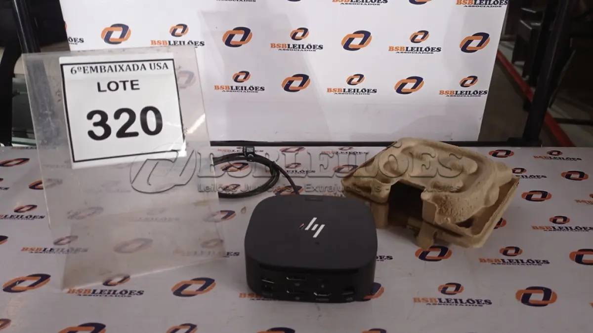 LOTE 320 - 01 DOCKING STATION HP HSN-IX02.(NOVO) (NO ESTADO EM QUE SE ENCONTRA. SUJEITO A AVARIAS OCULTAS/VISÍVEIS.)