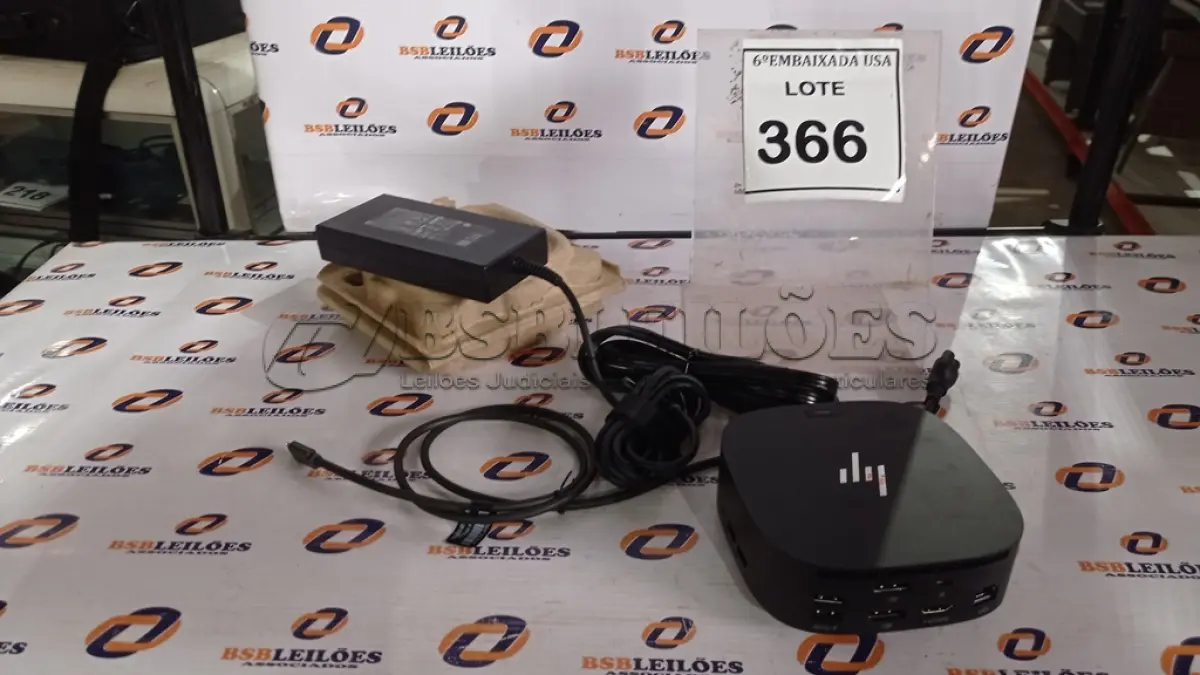 LOTE 366 - 01 DOCKING STATION HP HSN-IX02.(NOVO) (NO ESTADO EM QUE SE ENCONTRA. SUJEITO A AVARIAS OCULTAS/VISÍVEIS.)